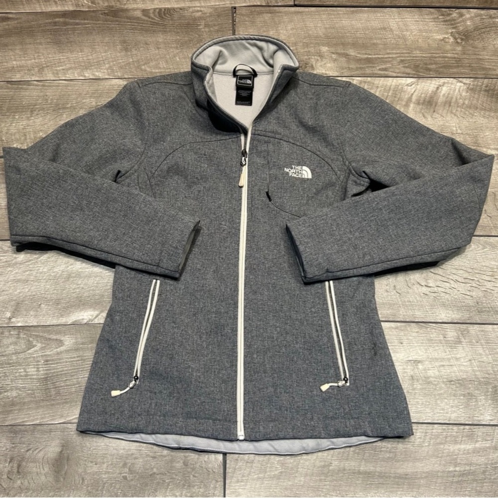The North Face Gray Women’s Full Zip Wind Resistant Shell Jacket Small Petite